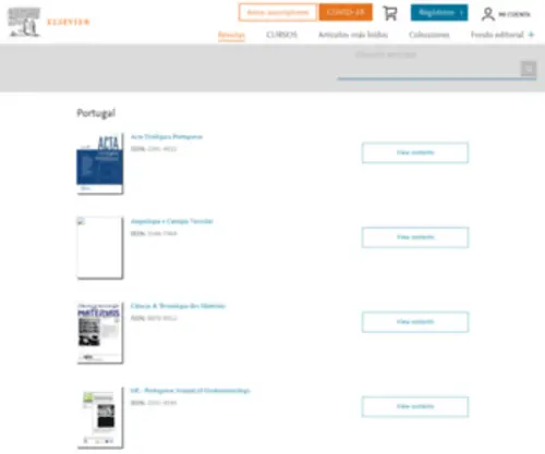 Elsevier.pt(Revistas) Screenshot