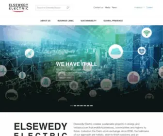 Elsewedyelectric.com(Electrical and Wind Energy Products and Solutions) Screenshot