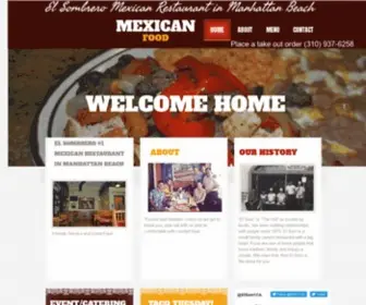 Elsommanhattan.com(El Sombrero Mexican Restaurant in Manhattan Beach) Screenshot