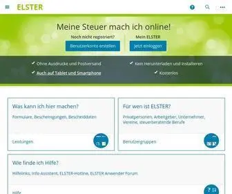 Elster.de(Startseite) Screenshot