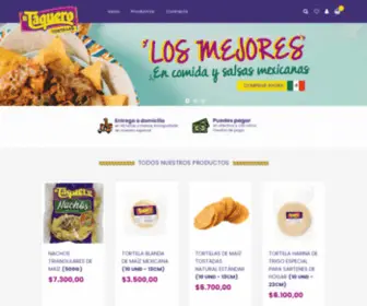 Eltaquero.co(Tortillas, nachos, tacos, productos mexicanos en Medellín) Screenshot