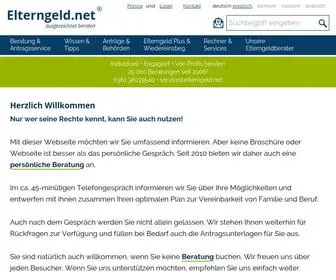 Elterngeld.net(Beratung, Elterngeldantrag und Elterngeldrechner) Screenshot