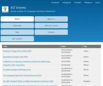 Eltevents.com(ELT Events) Screenshot