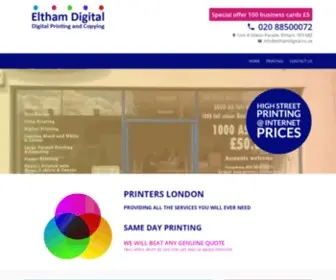 Elthamdigital.co.uk(Printing Services) Screenshot
