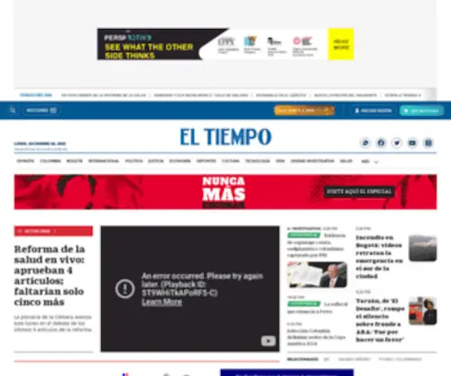 Eltiempo.com(Noticias Principales de Colombia y El Mundo) Screenshot