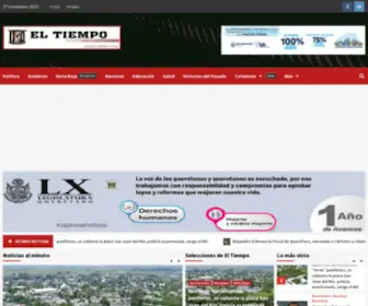Eltiempodequeretaro.com.mx(El Tiempo de Querétaro) Screenshot