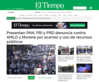 Eltiempomonclova.mx(Coahuila México) Screenshot