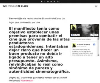 Eltornillodeklaus.com(El tornillo de Klaus o el arte de la ira) Screenshot