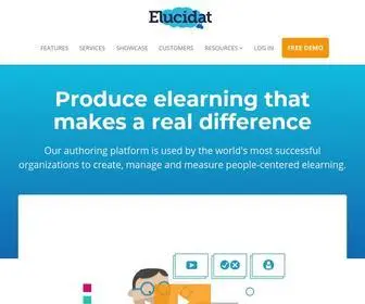 Elucidat.com(Elearning authoring tool and platform for global business) Screenshot