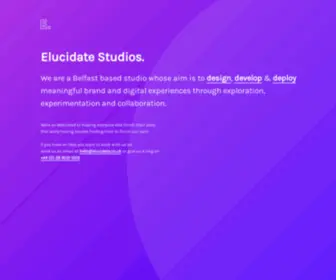Elucidate.co.uk(Creative Studio in Belfast) Screenshot