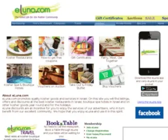 Eluna.com(ELuna Kosher Restaurants) Screenshot