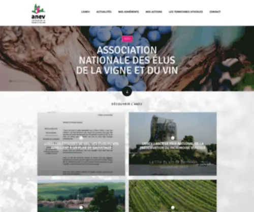 Elusduvin.org(Association nationale des élus de la vigne et du vin) Screenshot