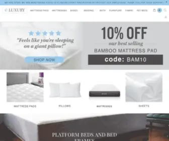 Eluxury.com(Mattress Pads) Screenshot