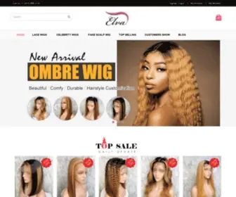 Elvahairwigs.com(100% Raw Virgin Hair Wigs Online) Screenshot