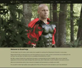 Elvenforge.com(Custom Made Real Leather Armor) Screenshot