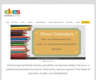 Elves-Society.org(Elves Special Needs Society) Screenshot