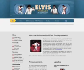 Elvisconcerts.com(Elvis Presley In Concert) Screenshot