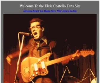 Elviscostello.info(The Elvis Costello) Screenshot
