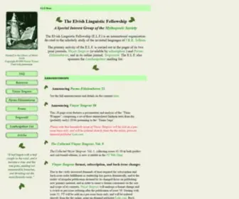 Elvish.org(The Elvish Linguistic Fellowship) Screenshot