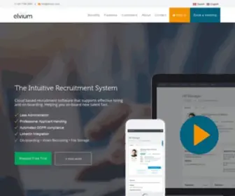 Elvium.com(Intuitive Recruitment System) Screenshot