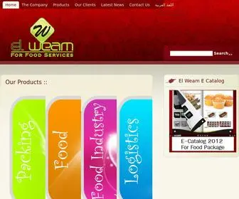 Elweam.com(El Weam Trade For Food & Packing Solutions) Screenshot