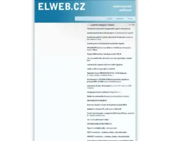 Elweb.cz(Elektronika na webu Martina Olejára) Screenshot