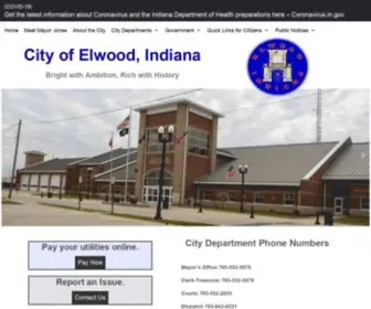 Elwood-IN.com(The City of Elwood) Screenshot