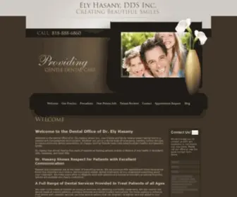 Elyhasanydds.com(Dr. Ely Hasany) Screenshot