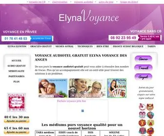 Elyna-Voyance.com(Voyance Audiotel Gratuit sans cb Cabinet Elyna Voyance des Anges) Screenshot