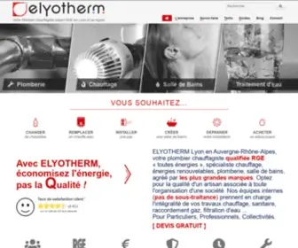 Elyotherm.fr(Plombier Chauffagiste Lyon) Screenshot