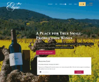 Elysewinery.com(Elyse Winery) Screenshot