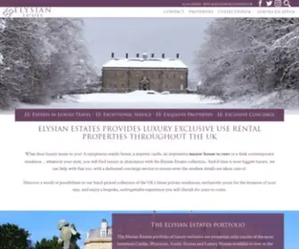 Elysian-Estates.co.uk(Exclusive Use Luxury Property Rentals within the UK) Screenshot