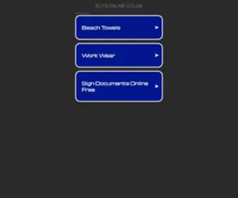 Elysonline.co.uk(Elys Online home) Screenshot