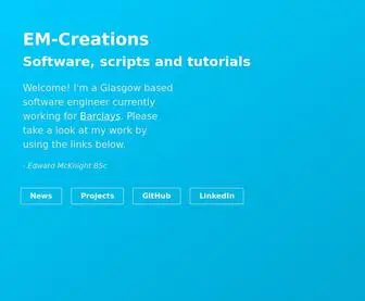 EM-Creations.co.uk(Software, Scripts and Tutorials) Screenshot