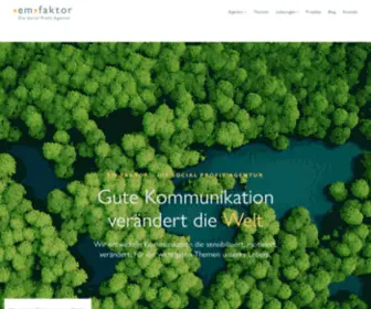 EM-Faktor.de(Agentur für Nachhaltigkeitskommunikation & CSR in Stuttgart) Screenshot