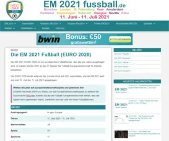 EM2021Fussball.de(EMEURO 2020) Screenshot