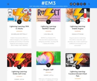 EM3.org.uk(East Midlands Emergency Medicine Educational Media) Screenshot