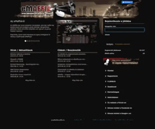 Emaffia.hu(Maffia online gengszter szerepjáték) Screenshot