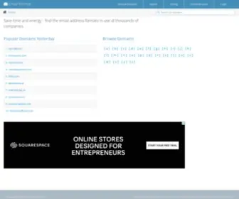 Email-Format.com(Find the email address format for millions of companies) Screenshot