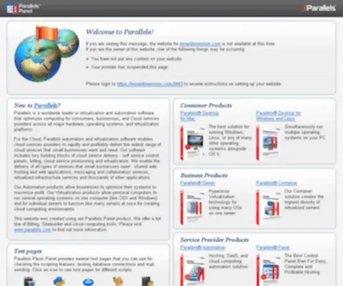 Emaildimension.com(Domain Default page) Screenshot