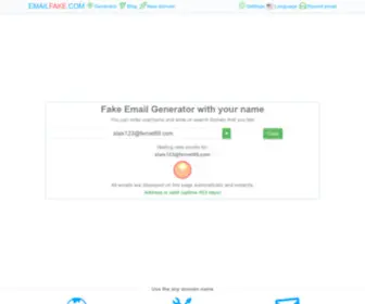 Emailfake.com(Fake email service) Screenshot