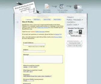 Emailfuture.com(The best way to send emails to yourself in the future) Screenshot