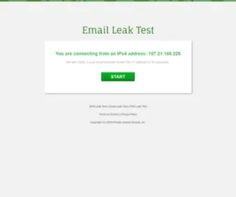 Emailipleak.com(E-Mail IP Leak Test) Screenshot