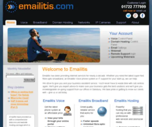 Emailitis.com(VoIP, Broadband, Domain Hosting, Email, Web Design, SEO) Screenshot