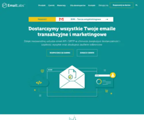 Emaillabs.net.pl(Niezawodne email API i SMTP w chmurze) Screenshot