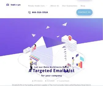 Emaillists.pro(Human verified Email Lists) Screenshot