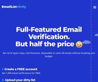 Emaillistverify.com(Email Checker & Bulk Email List Verifier) Screenshot