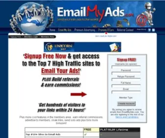 Emailmyads.com(Free Text Ad Exchange) Screenshot