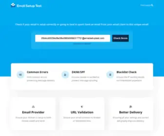 Emailsetuptest.com(Email Setup Test) Screenshot