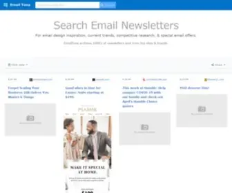 Emailtuna.com(Search Email Newsletter Archives) Screenshot